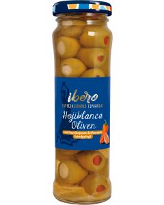 Ibero Spanische grüne Oliven mit Paprikapaste & Mandeln 150 g